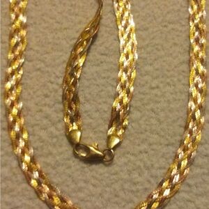 Luxurious Gold 14 k  Braided Necklace